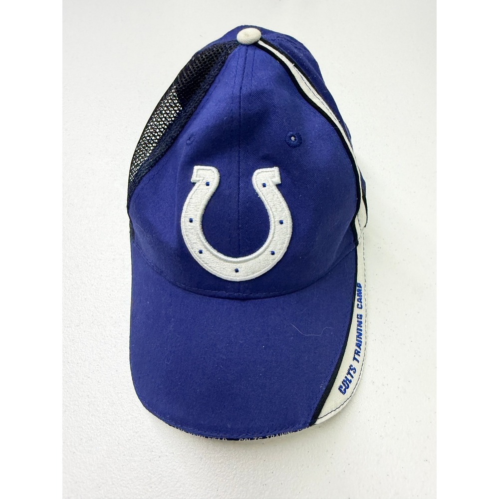 Indianapolis Colts Training Camp Trucker Hat HTT Blue White Cooper Tires Cap